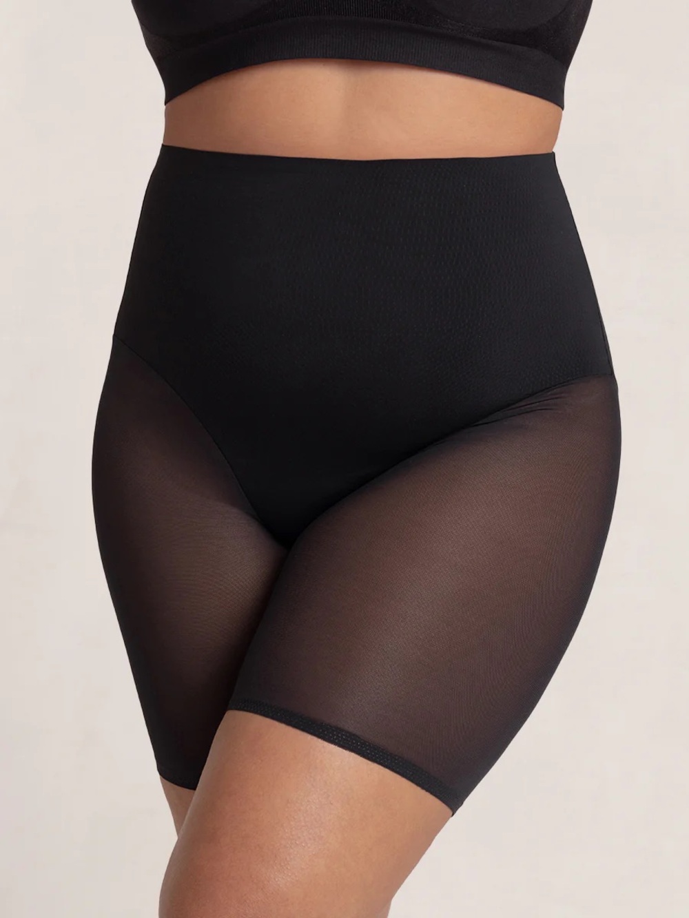 NWT Shapermint Essentials Empower Mesh Shaper Shorts Black SZ XL